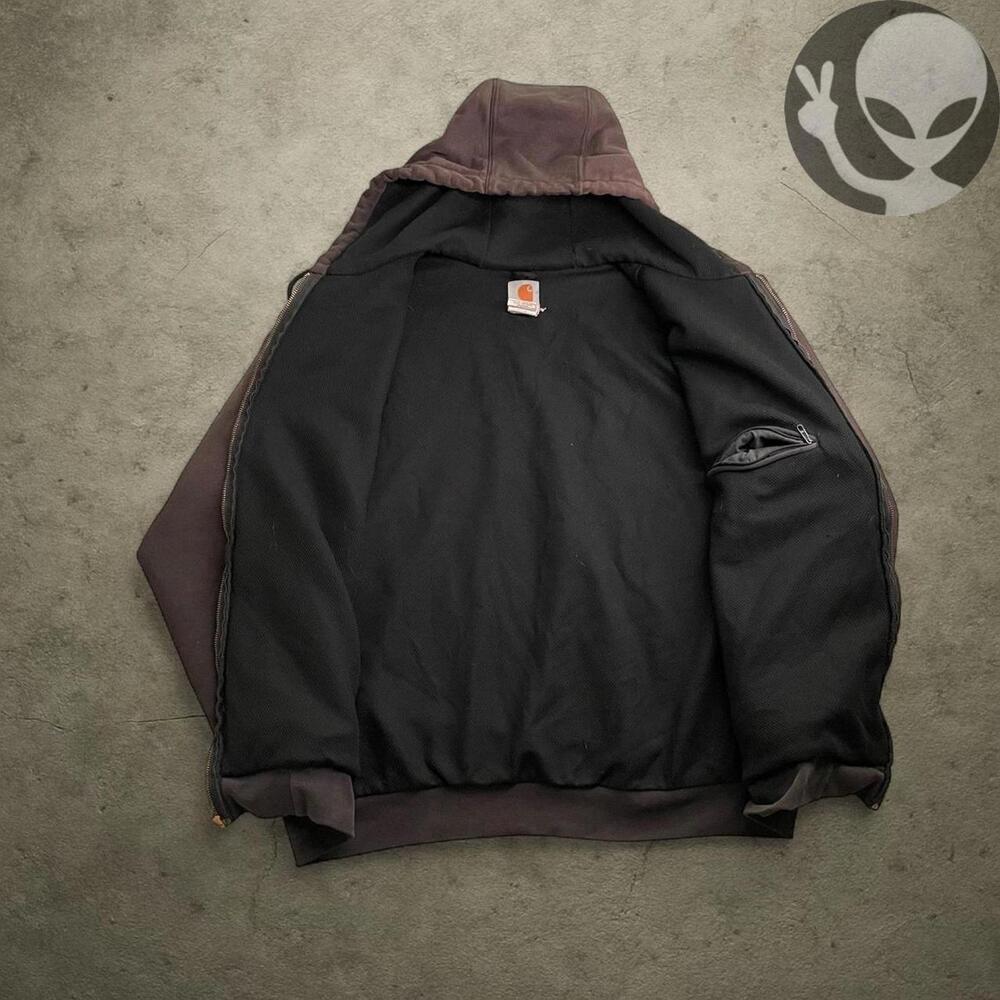 Vintage Brown Carhartt Hoodie Jacket XL - Picture 6 of 8